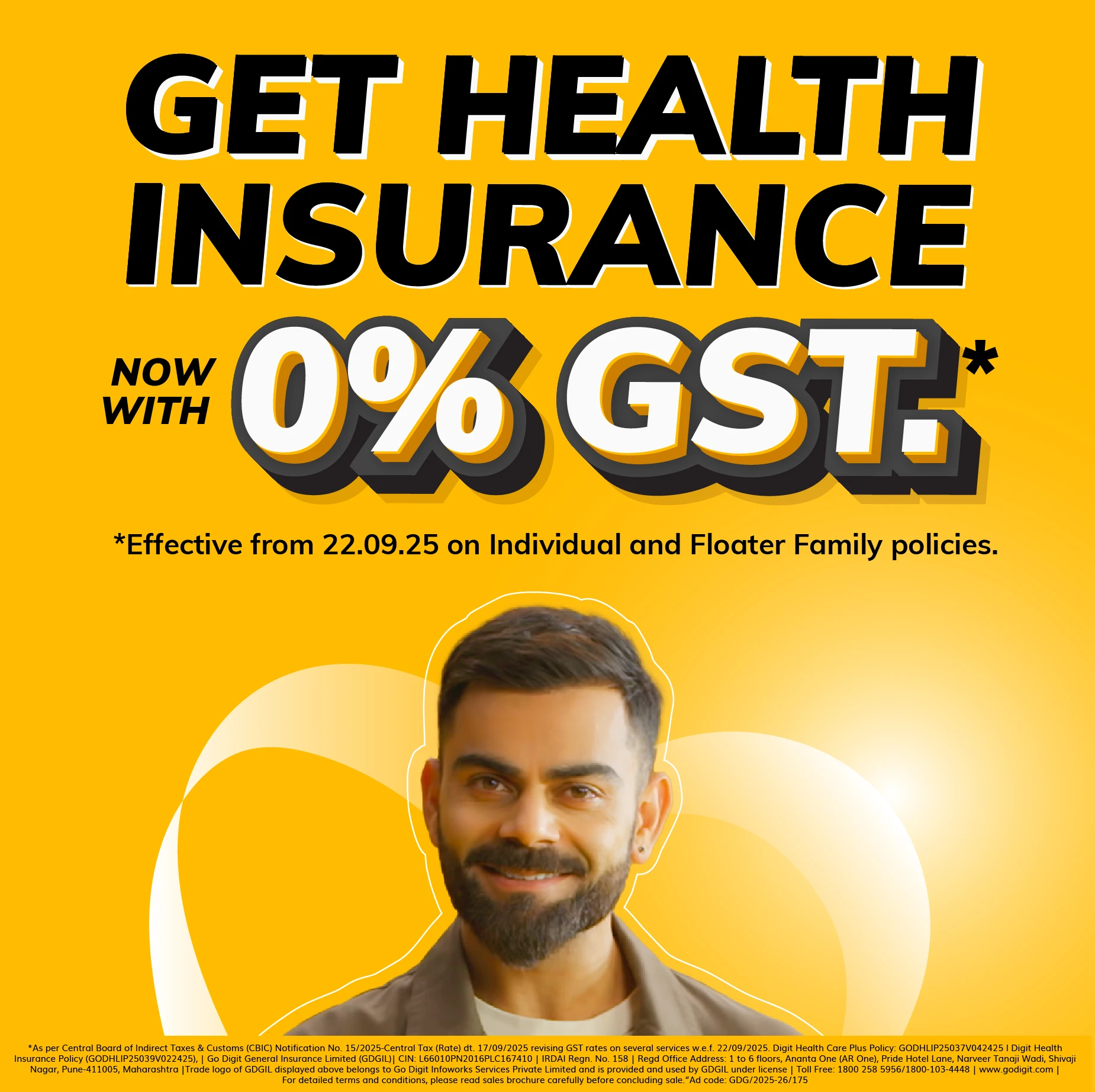 Zero GST on Health Insurance
